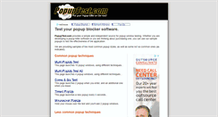 Desktop Screenshot of popuptest.com